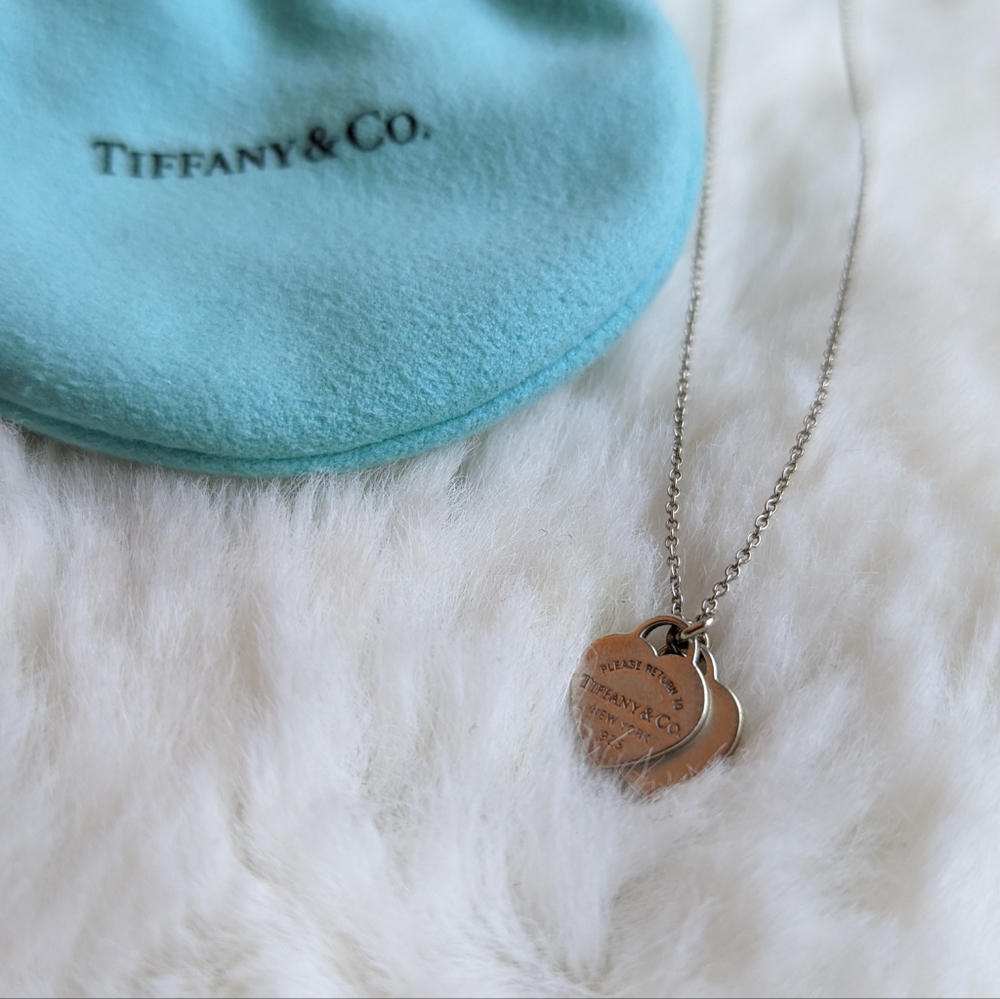 Authentic "RETURN TO TIFFANY" mini heart tag pendant in silver